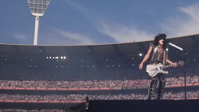 Watch KISS rip up the AFL grand final