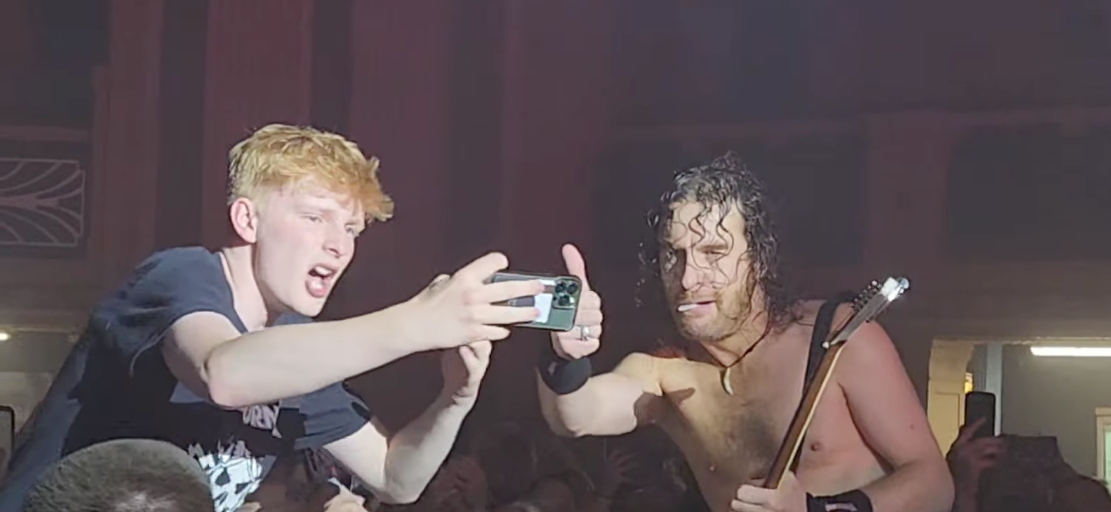 Check out this riotous footage from Airbourne’s warm-up shows in Scotland